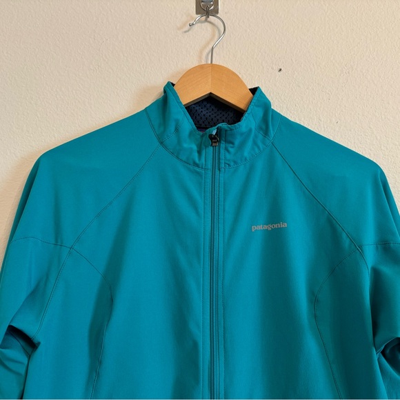 Patagonia Womens jacket Traverse Softshell Full Zip Lightweight Teal Blue M - Picture 3 of 14